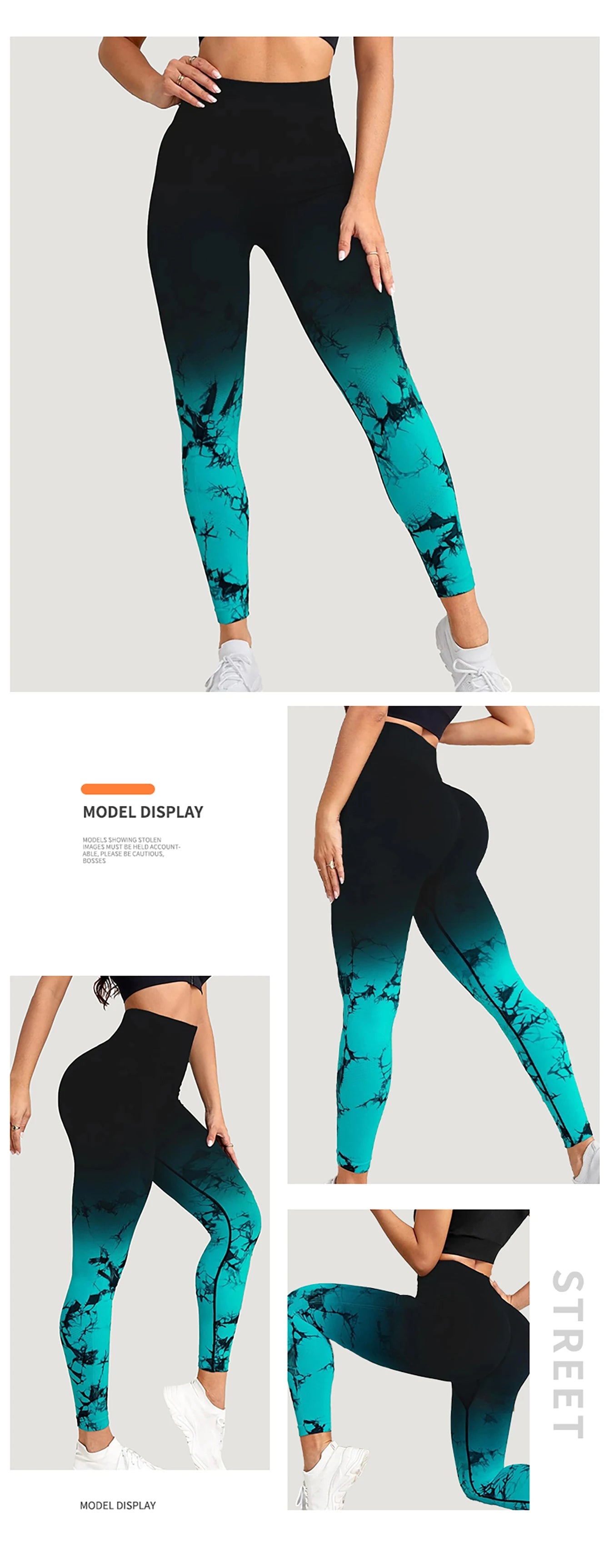 Gradient High-Waist Hip-Lifting Yoga Pants
